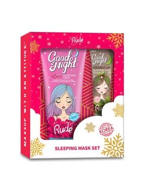 RUDE Good Night Sleeping Mask Set Face and Lips Skincare